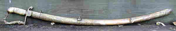 MOUNTED ARTILLERY OFFICER'S SABER Overall in scabbard view
