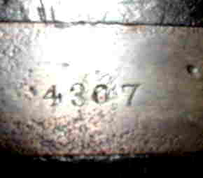 SERIAL NUMBER STAMPING"4307" - BUTT STRAP