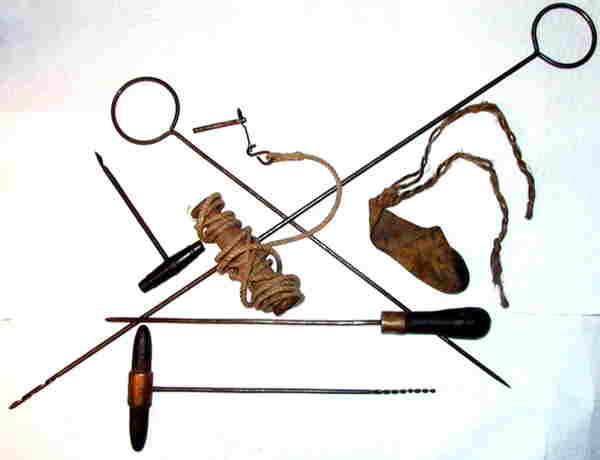Complete collection of artillery implements