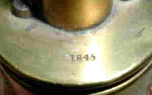 Stimpson United States Navy Fouled Anchor Flask Top Showing 1845 Date