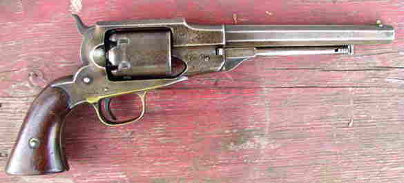 Right Side View of The Remington Beals Single Action .36 Caliber Navy Model Revolver