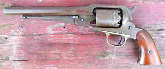 Left Side View of The Remington Beals Single Action .36 Caliber Navy Model Revolver