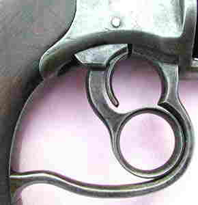 RIGHT SIDE  VIEW OF TRIGGER GUARD, COCKING RING AND TRIGGER