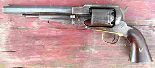 Left Side View of The New Model 1863 Single Action .44 Caliber Percussion Army Revolver